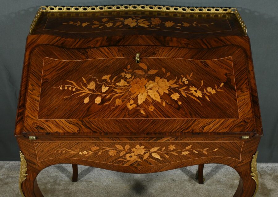 Petit Bureau de Dame en Palissandre, style Louis XV - 2ème Partie XIXe – Image 6