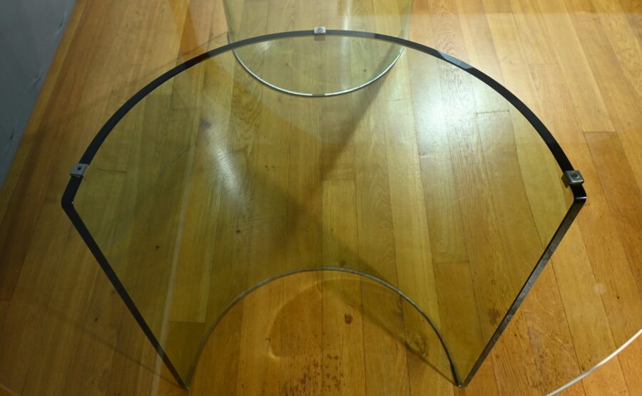 Table Ovale en Verre, attribuée à la maison Fiam, Italie – 1980 – Image 8