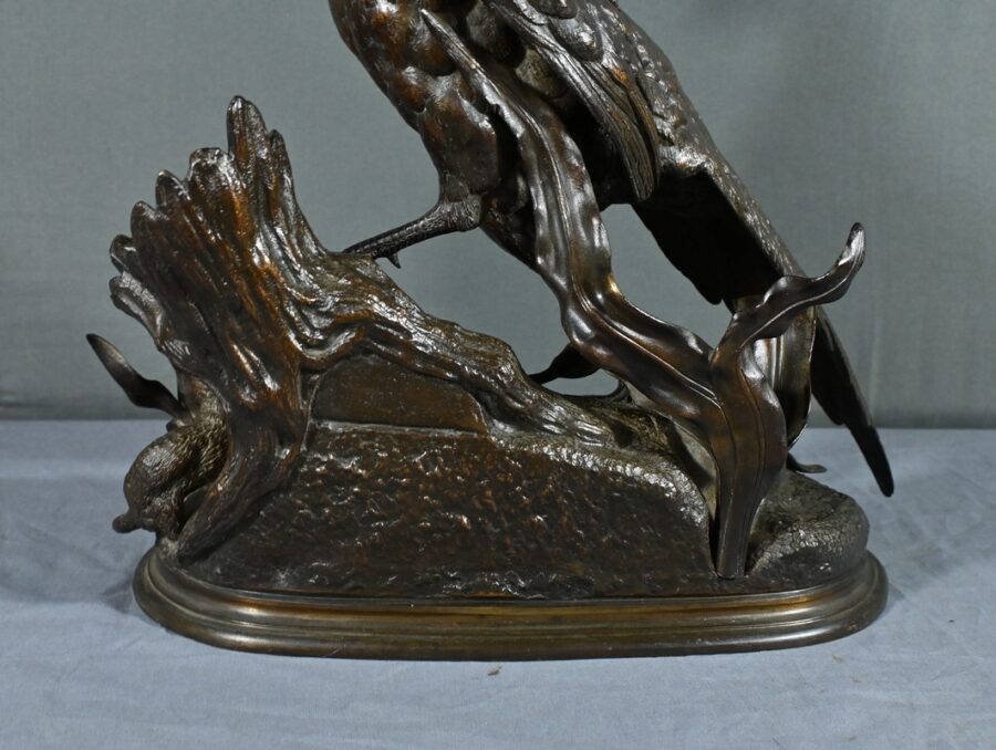 Bronze "Le Faisan et la Belette" de J. Moigniez - Fin XIXe – Image 18